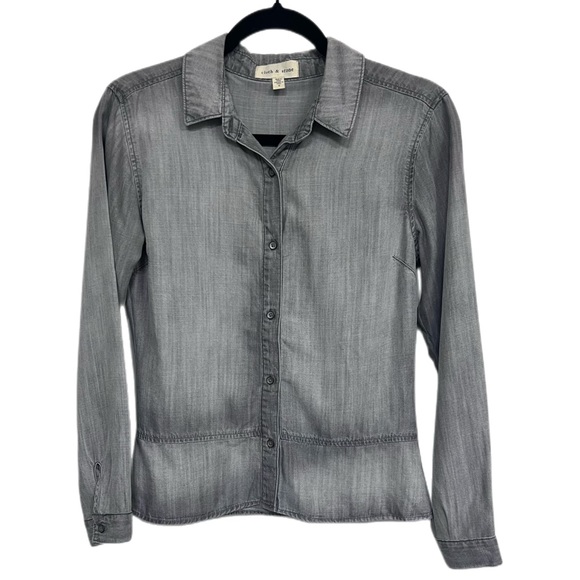 Cloth and Stone for Anthropology Stone Grey Long Sleeve Top Size S - Picture 2 of 10